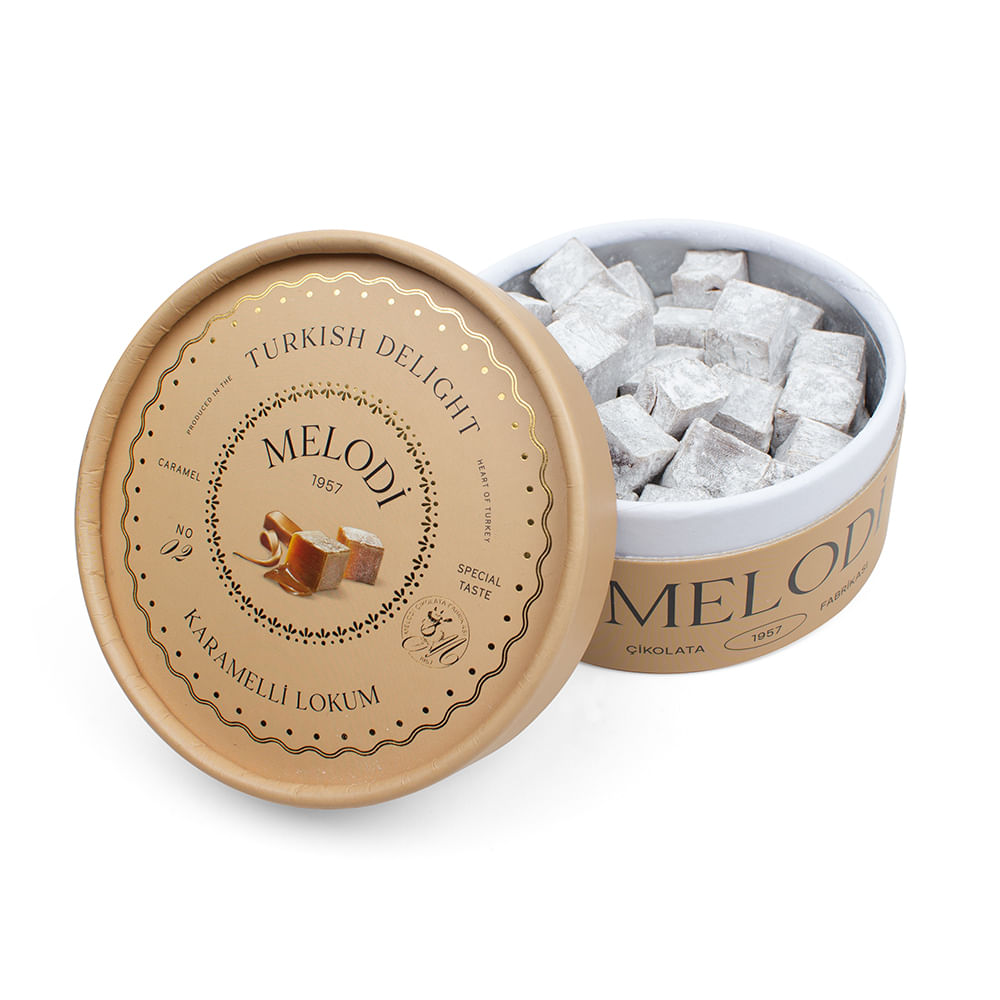 Doce de Goma Delícia Turca Sabor Caramelo 250g - Melodi